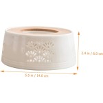 Tea Cosy Catcher Cups Electric Teapot Warmer Stand Pack of 4 White Ceramic Tea Light Burner for Teapot Compatibility